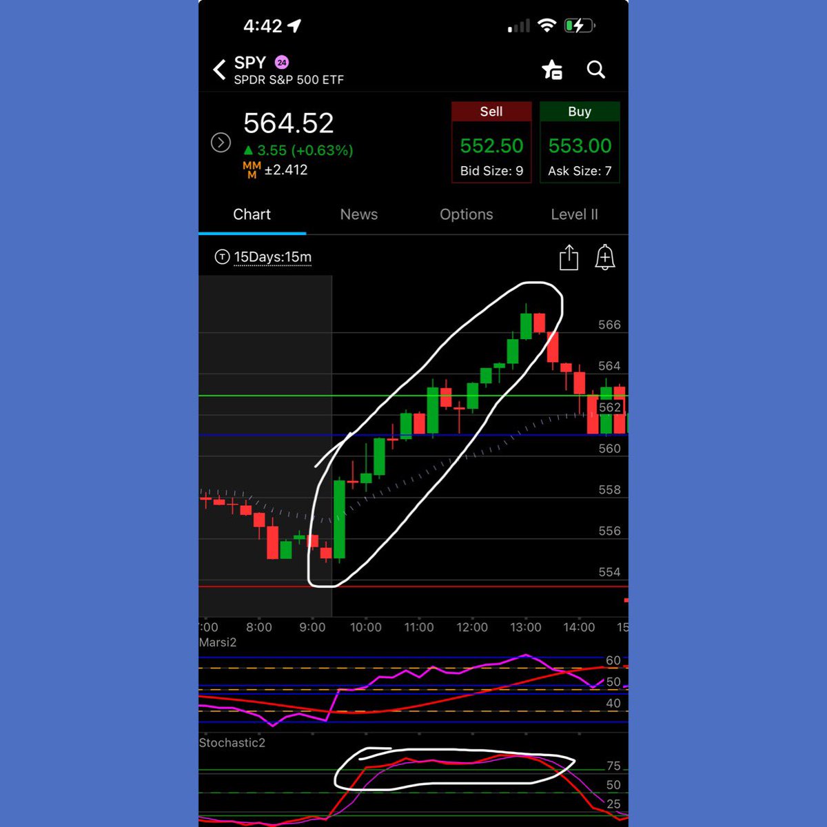 wizard_coder's tweet image. #ZeusAlgo ⚡️ shows you the trend, from there you can use the 3min or 5min (recommended) #marsi/ crosses as your entry. 
I always say wait until 10 to catch the real move. 
This was a $12 move this morning, how did you not get a piece of that? 
Zeus gets activated when we have…