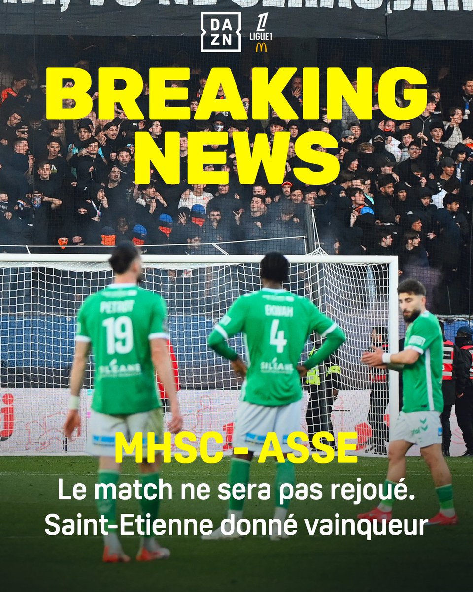 DAZN_FR's tweet image. 🚨 | 𝗟𝗮 𝗰𝗼𝗺𝗺𝗶𝘀𝘀𝗶𝗼𝗻 𝗱𝗲 𝗱𝗶𝘀𝗰𝗶𝗽𝗹𝗶𝗻𝗲 𝗮 𝘁𝗿𝗮𝗻𝗰𝗵𝗲́ ! 👨‍⚖️

Le score de #MHSCASSE est entériné (victoire 0-2 de l’ASSE). Que pensez-vous de cette décison ? 🤔