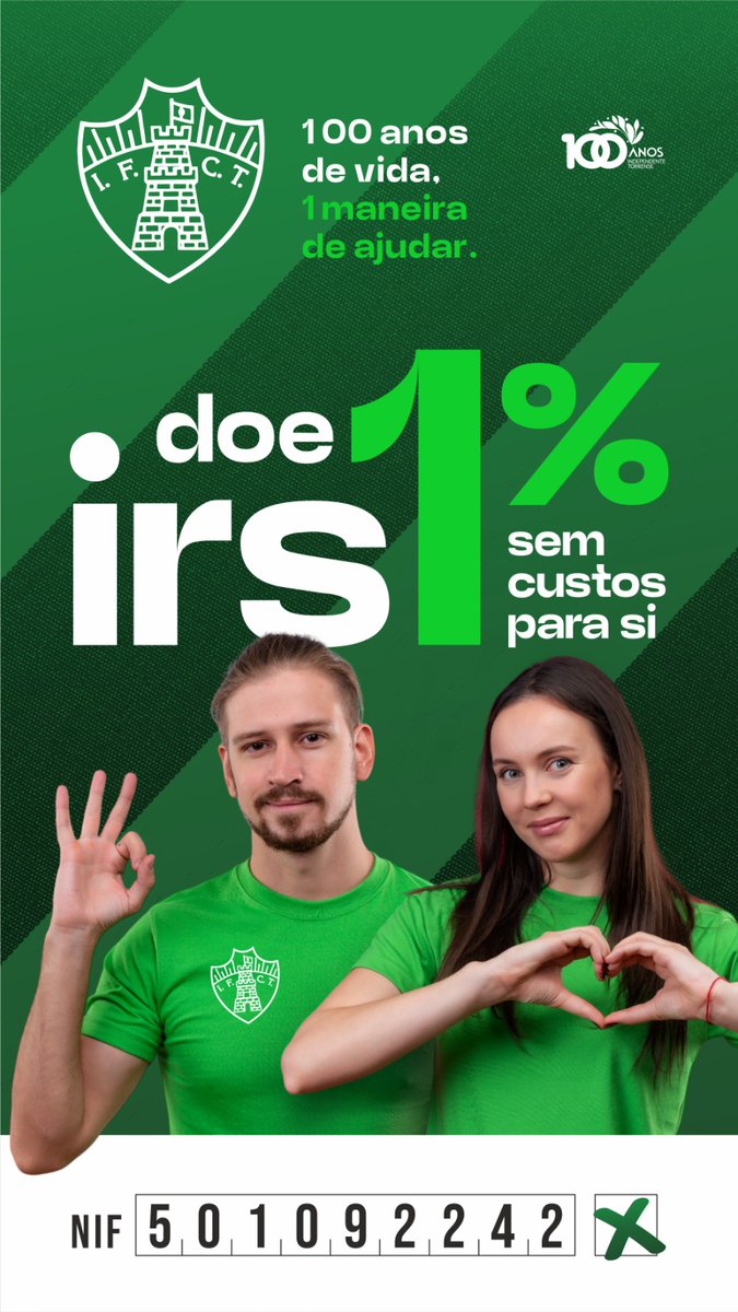 A consignação de IRS é facultativa e não reduz o seu reembolso nem aumenta o imposto a pagar. Trata-se apenas de redirecionar parte do imposto para uma entidade à sua escolha, que pode ser o IFCT!

IFCT: 100 anos de vida, 1 maneira de ajudar.