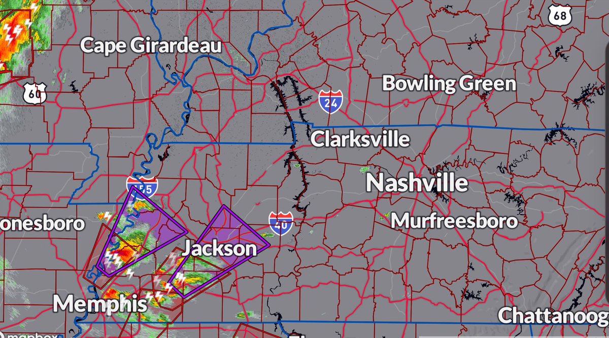 wxornotBG's tweet photo. 3:56pm - Ongoing, tornado-warned supercells impacting west TN, moving northeast. This will need to be watched like a hawk. https://t.co/y23lks5X4c
