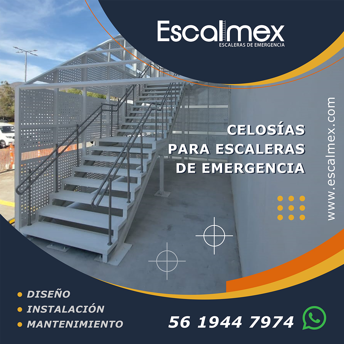 Escalmex's tweet photo. ¡Protección y seguridad en cada escalón con las celosías de ESCALMEX!.
#seguridadindustrial #protecciónclimática #Escalmex #EscalerasdeEmergencia #celosíasdeseguridad #evacuaciónprotegida #construcciónsegura https://t.co/N60VOPgNNs