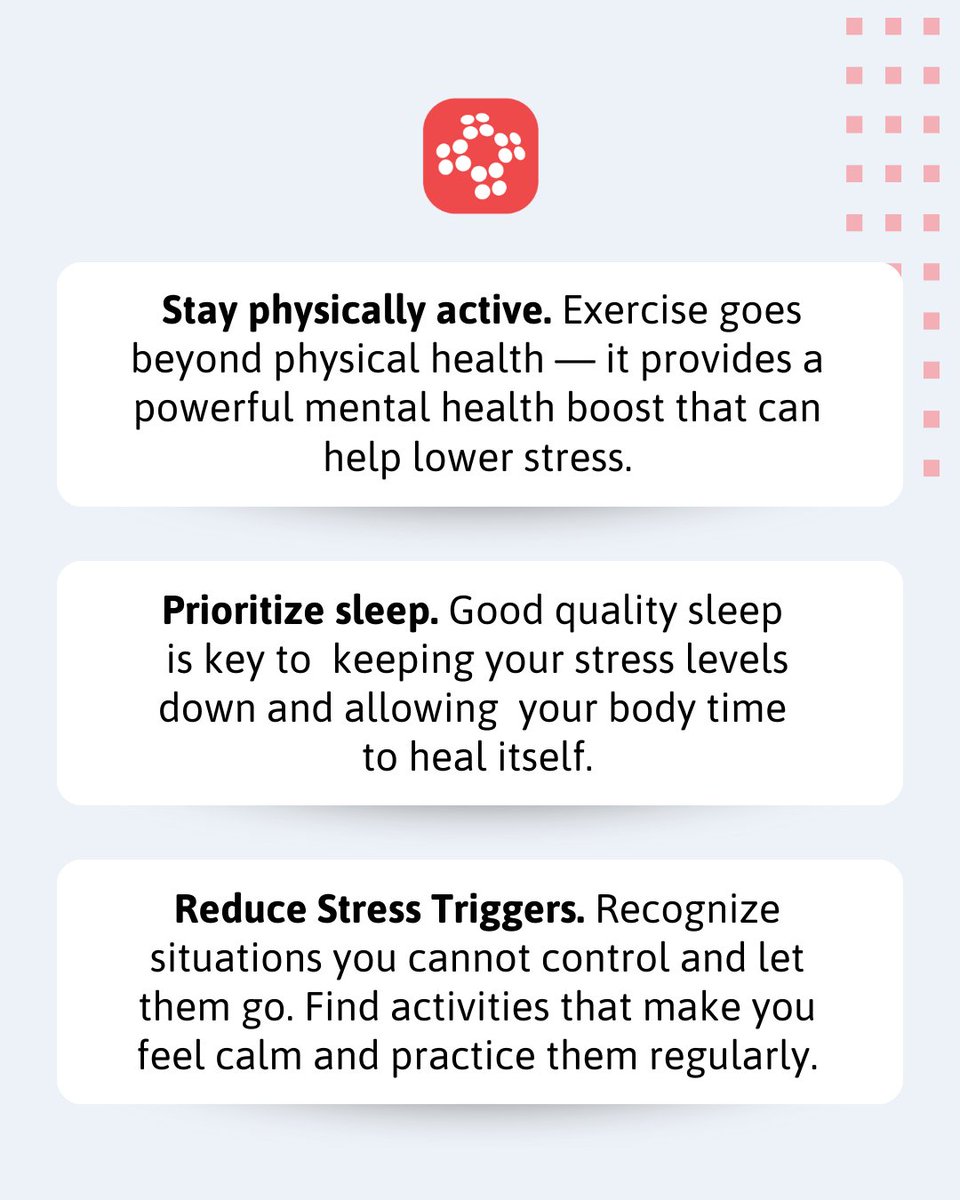 Staying #HeartHealthy goes beyond diet and exercise. #Stress plays a direct role in heart health, and can even lead to heart disease.

Today marks the start of #StressAwarenessMonth, so we're sharing a few tips to help you prevent chronic stress.