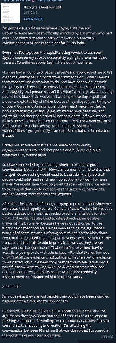 SotaChronicles's tweet image. I Warned You About DecentralizeMe and NineIronCapitol being scammers on PulseChain!
