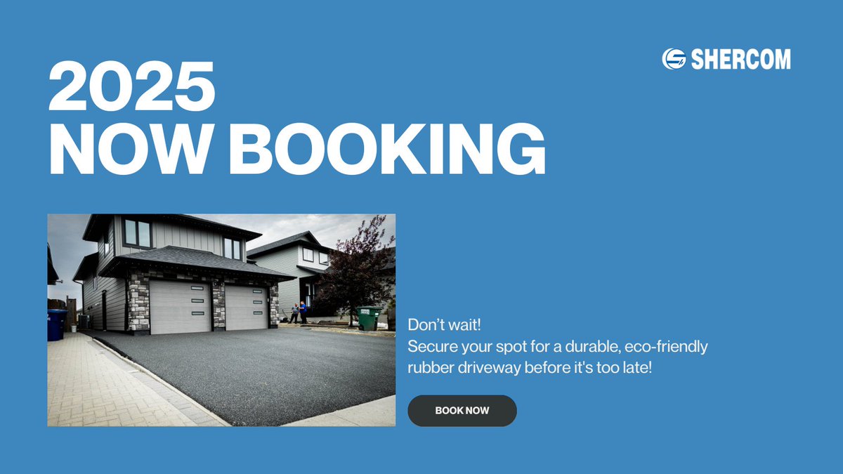 🌞Summer is just around the corner, and we're gearing up for a busy 2025 driveway installation season.🚗 Don’t wait—secure your spot for a durable, eco-friendly rubber driveway before it's too late!
#ShercomIndustries #RubberPaving #SustainableLiving #RubberDriveway