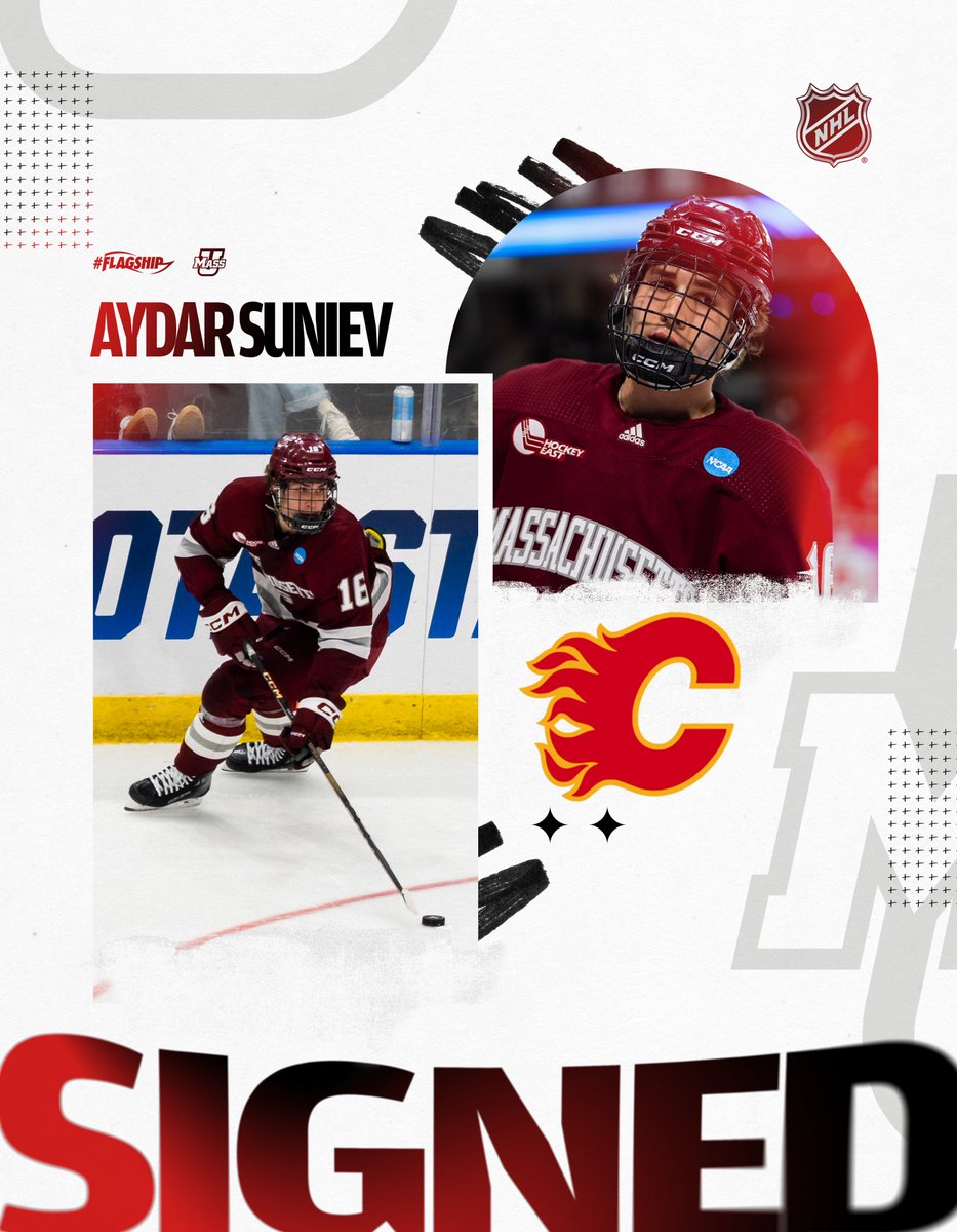 .<a href="/NHLFlames/">Calgary Flames</a> are getting quite the goal scorer 🔥

Congrats Aydar and all the best in Calgary!!

🔗: tinyurl.com/2cez7ggc

#NewMass X #Flagship🚩