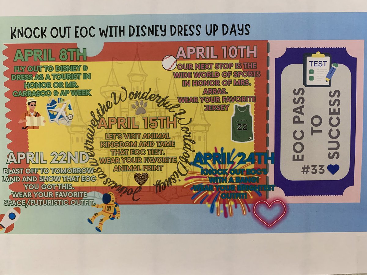 Christy Tapia 🏰 (@hankshs_ctapia) on Twitter photo The #KingdomOfChampions is ready for EOC Testing ⭐️ You got this Knights ⚔️
•Eng 1: April 8
•Eng 2: April 10
•Bio: April 15
•USH: April 22
•Alg 1: April 24
<a href="/HanksGutierrez/">Danny Gutierrez</a> <a href="/HHSCarrasco/">Christian I. Carrasco, M. Ed.</a> <a href="/JMHanksHigh/">J.M. Hanks High School</a> The #KingdomOfChampions is ready for EOC Testing ⭐️ You got this Knights ⚔️
•Eng 1: April 8
•Eng 2: April 10
•Bio: April 15
•USH: April 22
•Alg 1: April 24
<a href="/HanksGutierrez/">Danny Gutierrez</a> <a href="/HHSCarrasco/">Christian I. Carrasco, M. Ed.</a> <a href="/JMHanksHigh/">J.M. Hanks High School</a>