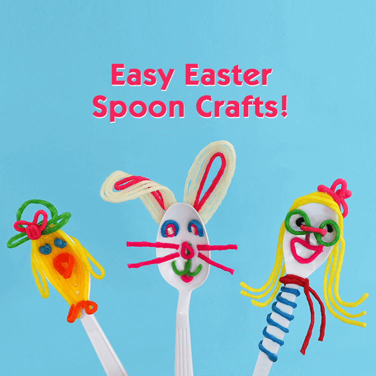 Wikkistix's tweet image. Easy Easter Spoon Crafts! 🐰  🐣 See more on our website! wikkistix.com #Eastercrafts #craftsforkids #kidcrafts