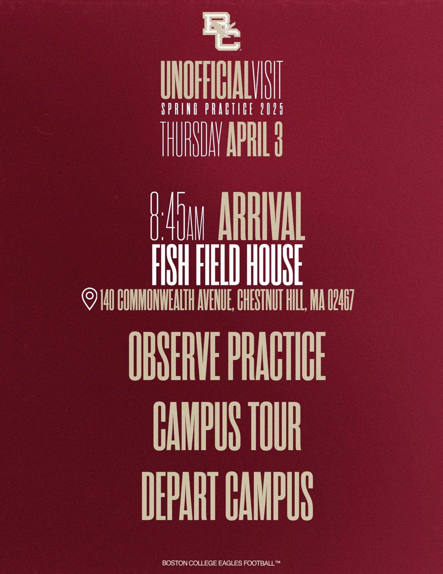 benjamin allen (@ben_allen_16) on Twitter photo Thank you <a href="/ConnorCurrier10/">Connor Currier</a> for the spring practice invite to <a href="/BCFootball/">Boston College Football</a> tommorow!!! pumped to get on campus.
<a href="/Coach_JDiBiaso/">Jonathan DiBiaso</a> <a href="/MA_Fball/">Milton Academy Football</a> <a href="/Coach_Cadet/">Carl Cadet</a> <a href="/NE6FB_Recruits/">NE-Recruits</a> <a href="/ScottyPrince10/">Scott Prince</a> <a href="/PRZNewEngland/">Prep Redzone New England</a> Thank you <a href="/ConnorCurrier10/">Connor Currier</a> for the spring practice invite to <a href="/BCFootball/">Boston College Football</a> tommorow!!! pumped to get on campus.
<a href="/Coach_JDiBiaso/">Jonathan DiBiaso</a> <a href="/MA_Fball/">Milton Academy Football</a> <a href="/Coach_Cadet/">Carl Cadet</a> <a href="/NE6FB_Recruits/">NE-Recruits</a> <a href="/ScottyPrince10/">Scott Prince</a> <a href="/PRZNewEngland/">Prep Redzone New England</a>