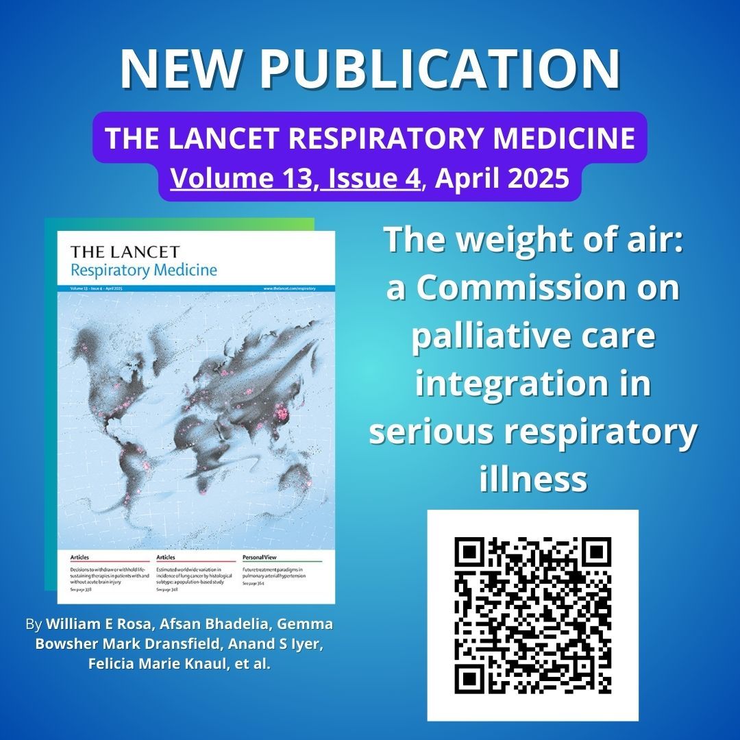 Felicia Knaul (@feliciaknaul) on Twitter photo Very pleased to share our latest Comment in <a href="/LancetRespirMed/">The Lancet Respiratory Medicine</a>. This paper considers the palliative care integration in serious respiratory as
a global public health priority! <a href="/BillyRosaPhD/">Billy Rosa, PhD, MBE, APRN</a> <a href="/AfsanBhadelia/">Afsan Bhadelia, PhD</a> <a href="/gmbowsher/">Gemma Bowsher</a> <a href="/KathleenLindell/">Dr. Kathleen Lindell</a> <a href="/ntizimira/">Christian Ntizimira</a> <a href="/LukasRadbruch/">Lukas Radbruch</a> <a href="/SmritiRana0702/">Smriti Rana</a> Very pleased to share our latest Comment in <a href="/LancetRespirMed/">The Lancet Respiratory Medicine</a>. This paper considers the palliative care integration in serious respiratory as
a global public health priority! <a href="/BillyRosaPhD/">Billy Rosa, PhD, MBE, APRN</a> <a href="/AfsanBhadelia/">Afsan Bhadelia, PhD</a> <a href="/gmbowsher/">Gemma Bowsher</a> <a href="/KathleenLindell/">Dr. Kathleen Lindell</a> <a href="/ntizimira/">Christian Ntizimira</a> <a href="/LukasRadbruch/">Lukas Radbruch</a> <a href="/SmritiRana0702/">Smriti Rana</a>