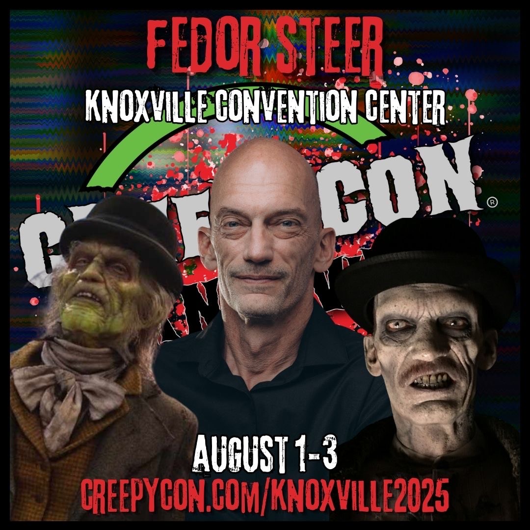 📷A great big WELCOME to Fedor Steer, joining the CreepyCon 2025 lineup!
Fedor Steer has worked his way up the ranks to national exposure with roles on many television shows including "Evil" on Paramount+, "The Haunting of Hill House" as "Tall Man" and "Bloodline" on Netflix,