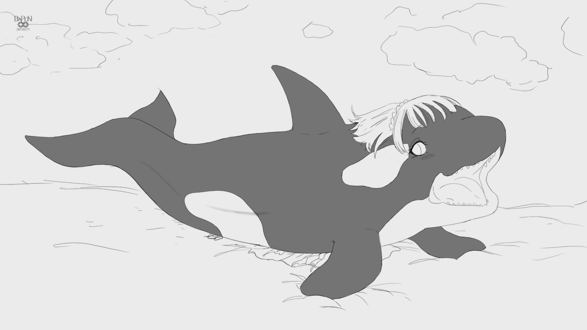 BaronInfinity's tweet photo. A sketch stream commission of Makoto Niijima from Persona 5 transformed into a feral Orca done for yepdefinitelyaname. Thanks for commissioning me! https://t.co/YVgSgcKq3o