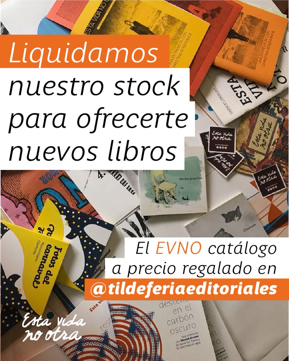 Se vienen nuevos libros apasionantes y para salir de imprenta agitamos preventa, liquidación de nuestras existencias que contarán con posterior reedición y una pila de actividades

Vie y sáb desde las 16hs #FeriaTilde CBA