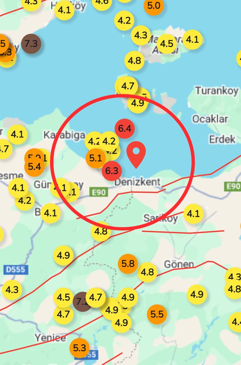 sismikveri's tweet image. 1935 de M 6,3 ve M 6,4 deprem üreten #Bandırma Batısı, #Tekirdağ Güneydoğusu #Marmara Denizi içinde iç odakta kümelenen  #deprem  sürüleri yerel gerilim boşalması gibi görünmüyor.Dalga formlarında Newton kuvvet /zaman serileri M 6,0 büyüklüğe yakın atımların sürpriz olmayacağını…