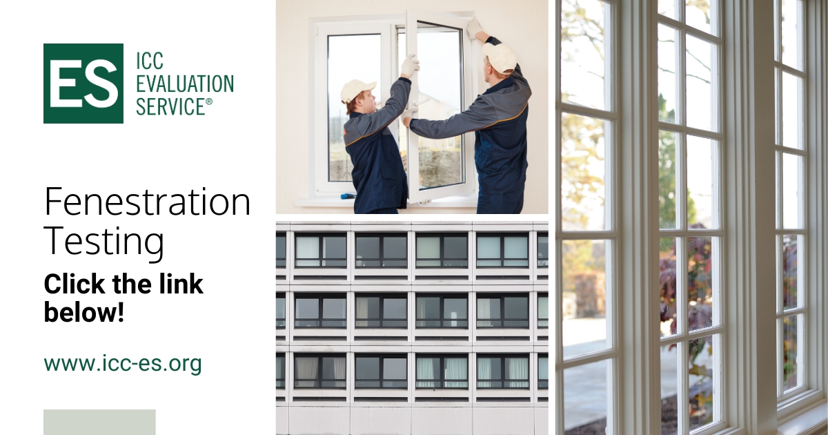ICCEvalService's tweet image. ICC-ES offers fenestration testing for windows, doors, and skylights. Our labs will evaluate products for several characteristics ranging from energy efficiency to performance. Interested in fenestration testing? Click the link!
#fenestration #testing
bit.ly/3vFNWMP
