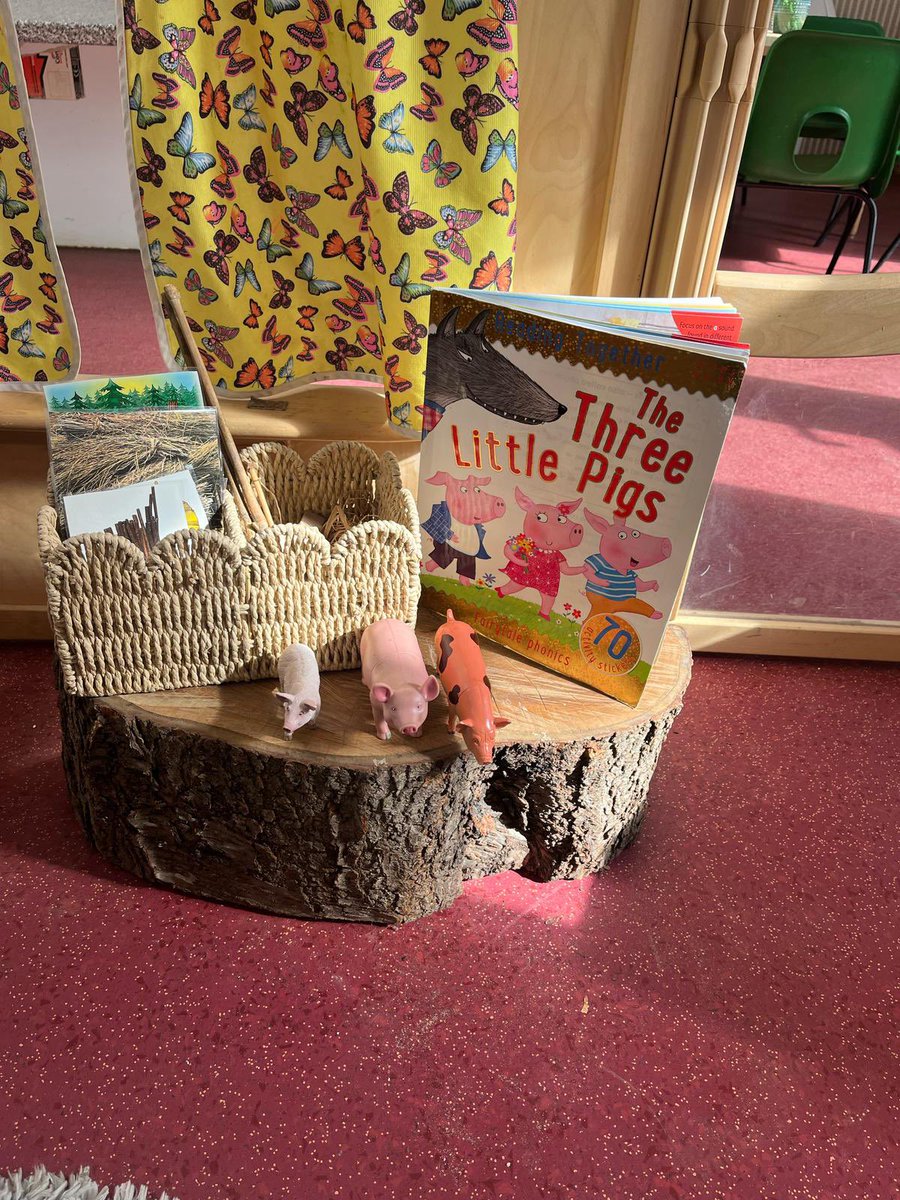 Provocations to inspire a love of a traditional tale, storytelling and imaginative play in response to children’s current interests 🐷🐑🐓🐄