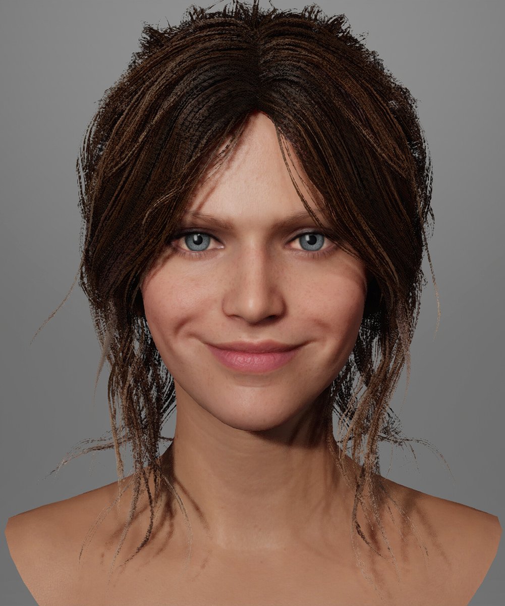 characterkraft's tweet photo. It's the face of a character that's no longer used in the company's project.
The facial expression was produced using the Multi Expression Basemesh of the 3d scan store. #Digital3D
#Realtime #GameArt #CharacterModeling #realtime #femalecharacter #gamecharacter #characteranimation https://t.co/Ou9fTkGE05