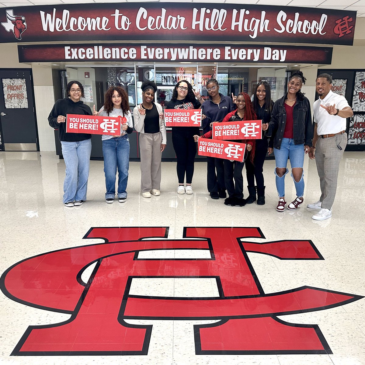 YOU SHOULD BE HERE! Did you know that being in school every day allows you to interact with peers, develop friendships, and strengthen your communication skills? #HornsShowUp #attendancematters <a href="/cedarhillisd/">Cedar Hill ISD</a>