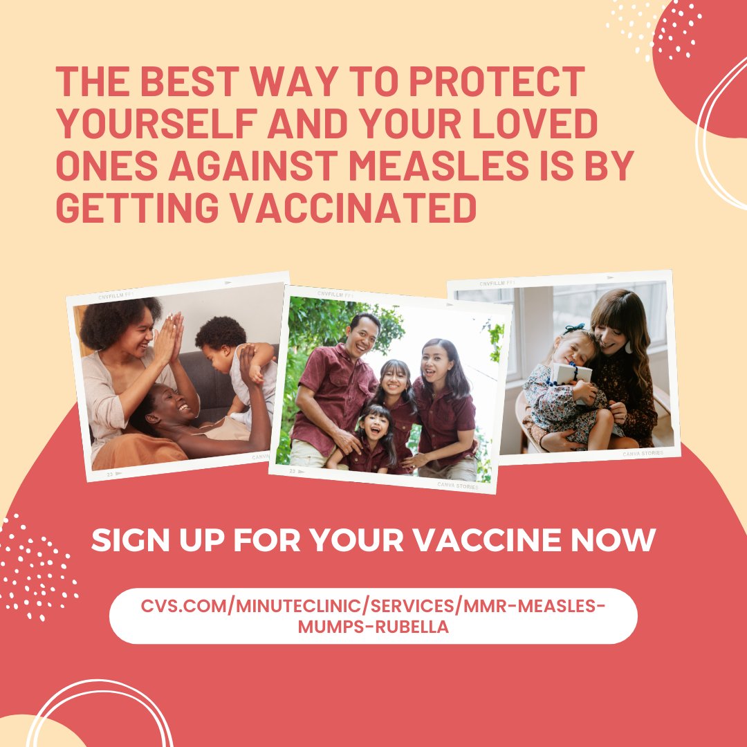 Want to protect yourself from measles outbreaks? Schedule vaccines for you and your loved ones with your doctor, or at a local pharmacy like CVS: cvs.com/minuteclinic/s…