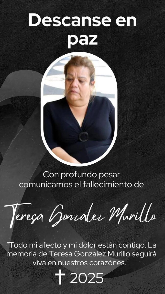 Tras 6 días de permanecer en estado crítico por una agresión con arma de fuego en un intento de secuestro, la buscadora Teresa Gonzaléz Murillo falleció este día. A dónde van los desaparecidos se une a las condenas y envía un abrazo solidario a sus familiares. 

Abrimos 🧵