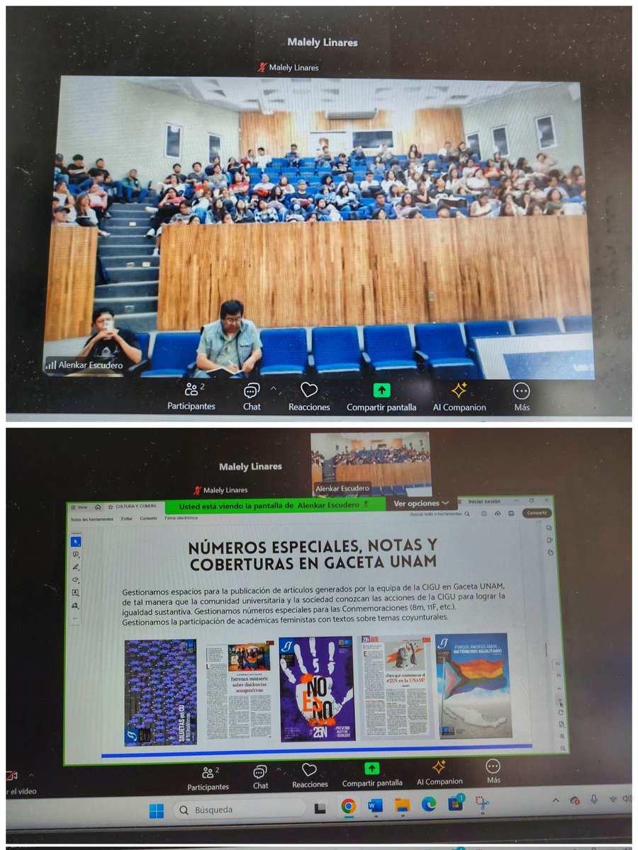 Muchas gracias a mi querida <a href="/san27gon/">Ivette González Ruiz</a> por la invitación, una mesa muy necesaria y pertinente: Comunicación, feminismo y justicia social en la XIX Semana de la Comunicación en la FES Acatlán 💜

¡Gracias a las y los estudiantes por acompañarnos!
#fesacatlan #UNAM