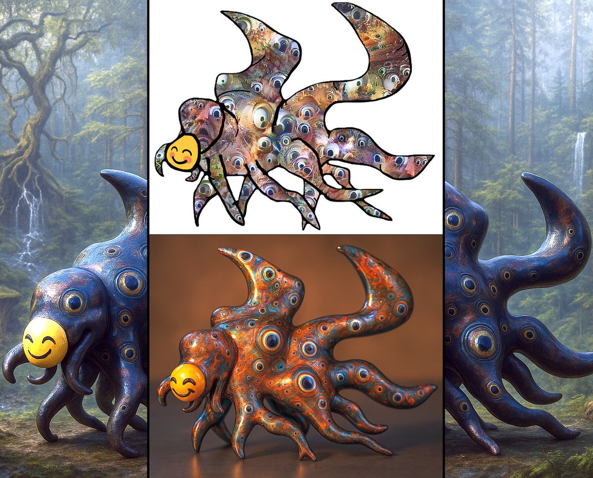 zer0int1's tweet image. shoggoth eats #shoggoth -&amp;gt; more cthulhu

#GPT4o #imagegeneration #eldritch #abomination #AIart