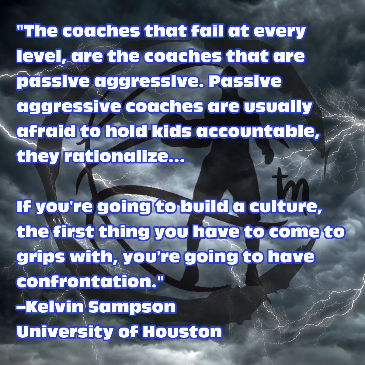 Parents/Players won’t always like it, but holding individuals accountable &amp; truth telling are THE FOUNDATION for a CHAMPIONSHIP CULTURE.
