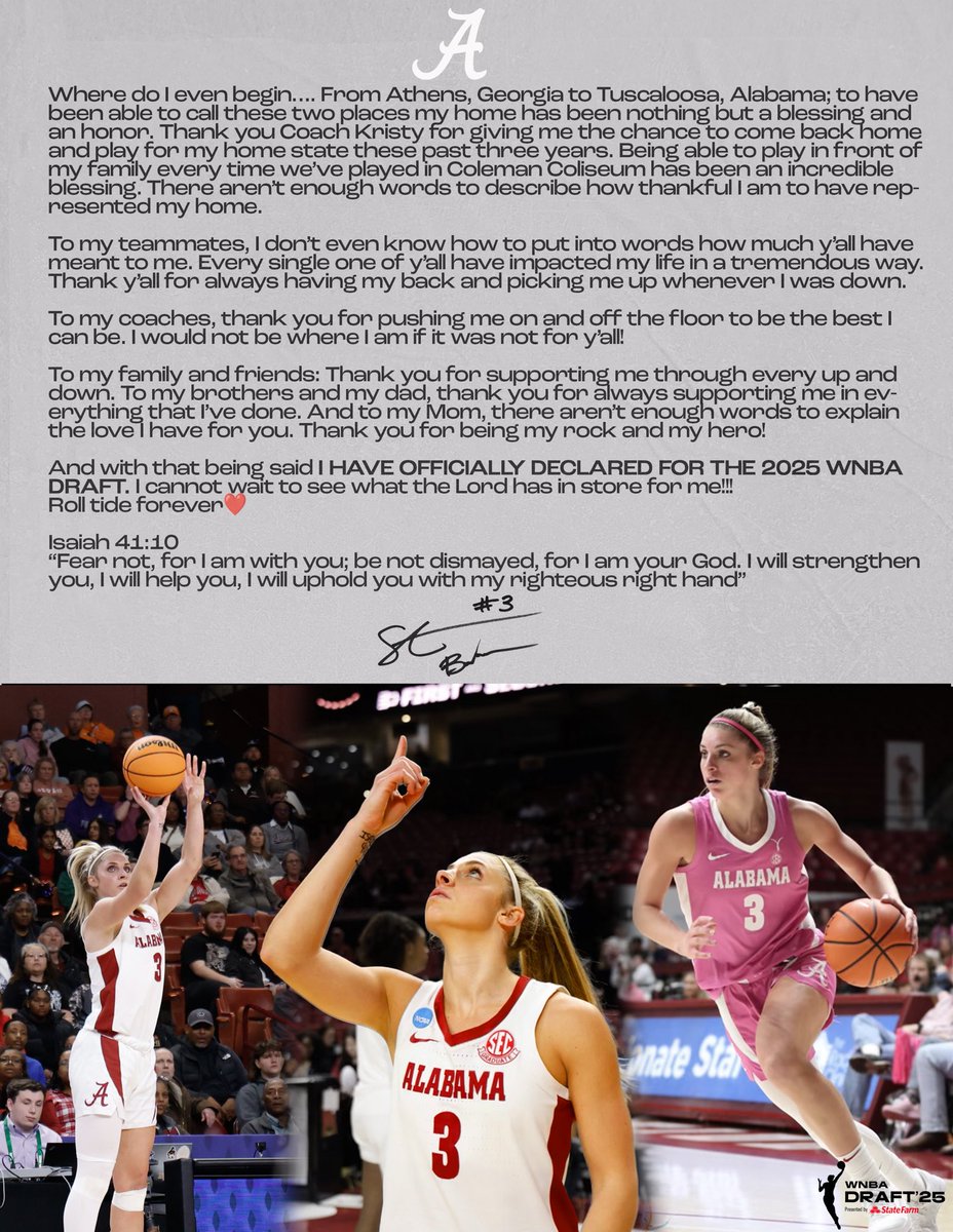 Thank you College Basketball for everything!! Roll tide forever❤️