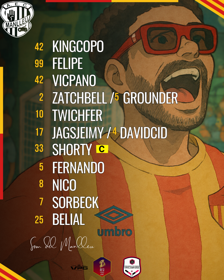 📋✅ Nuestro XI para hoy en VPCL Premier y AFJ. No hay VPG por partidos aplazados. 

#SomDelManlleu