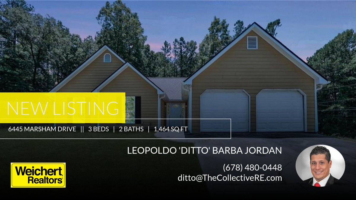 BarbaDitto's tweet photo. 💥NEW Listing💥 I'm so excited to share this fantastic property I JUST LISTED for SALE! It just hit the market  😃&amp; it's located at 6445 Marsham Drive in Atlanta. Reach out at ☎️ (678) 480-0448  for more Info 👍. Please help me sprea... https://t.co/xypKur8mZA https://t.co/eAA4TiJHt2