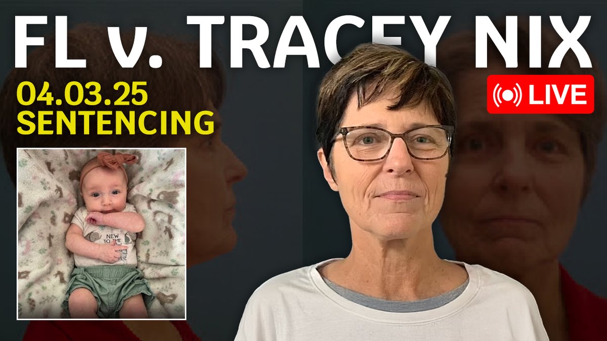 trialTVLive's tweet photo. #LIVE 04.03.25 - 8:15 AM ET - The sentencing of Tracey Nix; the grandmother that forgot about baby Uriel in the car. Will she get the maximum sentence? Let's watch together!
#justiceforuriel #forgottenbaby #florida #traceynix #truecrime
π
https://t.co/oSy8P3SpEY https://t.co/sZDCb6UL1n