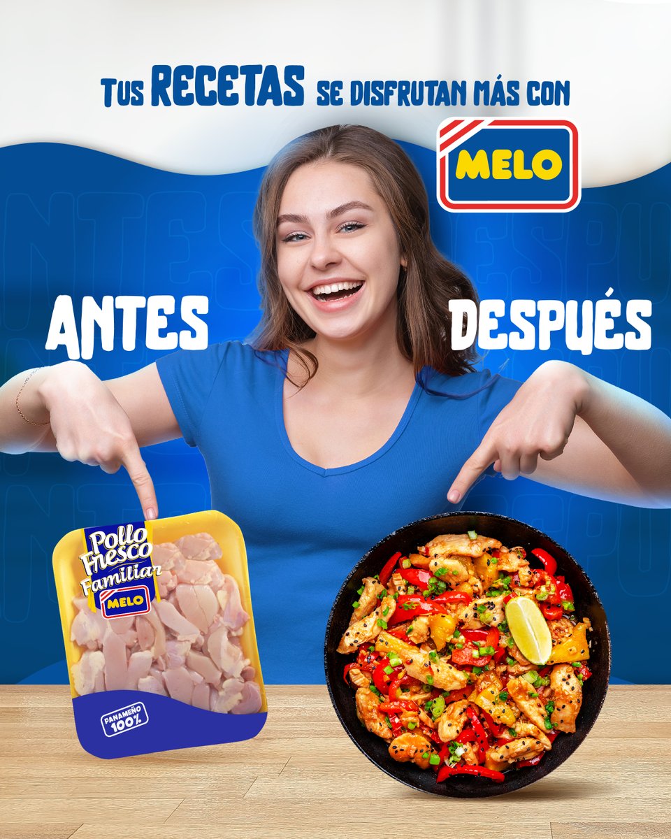 ¡Haz que cada receta sea un éxito con Melo! 🍽️✨

Con nuestra amplia variedad de productos, tus platillos favoritos se disfrutan al máximo.

#AlimentosMelo #Pollofresco #Melo #SaborPanameño