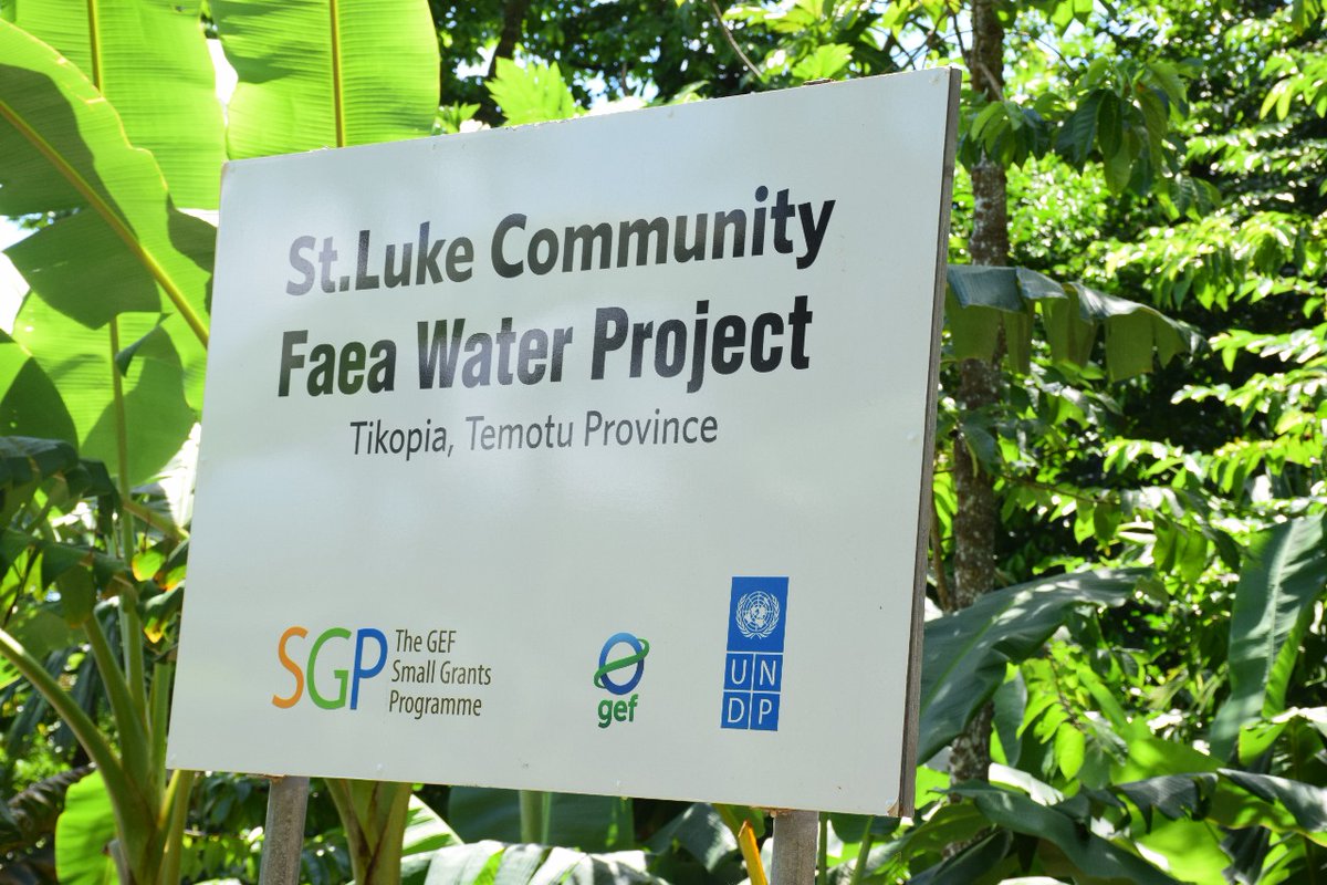 UNDP_Solomons's tweet photo. 🚰After 20 years without reliable water, five communities in remote #Tikopia island, Temotu prov, now have clean water at their doorsteps! Thanks to @GEF_SGP & #UNDP, 576 people are turning on taps with relief 💧🌴 #WaterIsLife #SDG6 #SolomonIslands #CommunityResilience @theGEF https://t.co/p9AgnydLRJ