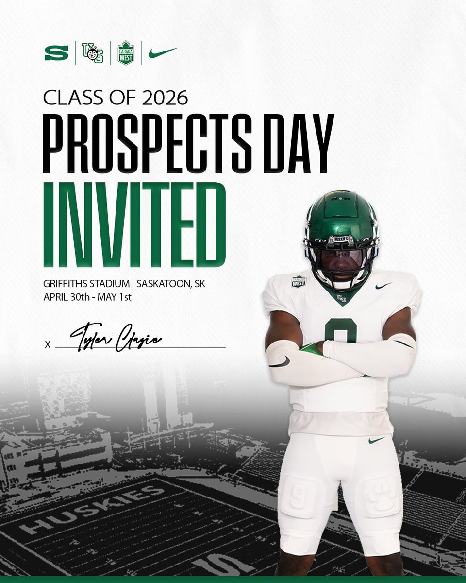 Thank you for the prospects day invite from the University of Saskatchewan! <a href="/Coach_Nyhus/">Mason Nyhus</a>