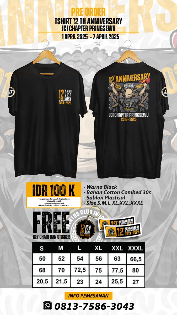 JCI_Pringsewu's tweet photo. Pre Order Kaos 12th Anniversary JCI Pringsewu https://t.co/vPhZVRt2fQ