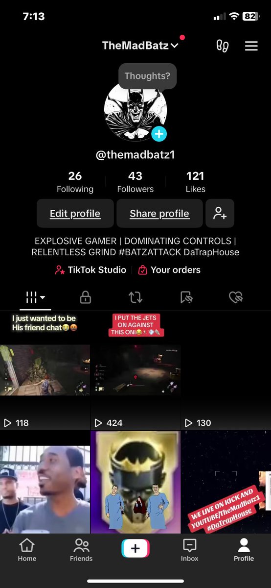 TheMadBatz1's tweet image. Go follow me on TikTok BATFAM #BATZATTACK #DaTrapHouse #everyoneシ゚ #TikTok #GamerLife #GamersUnite #gamer #fragpunk #fragpunk現已全球開戰 #dbd #DeadbyDaylight #streaming #YouTube