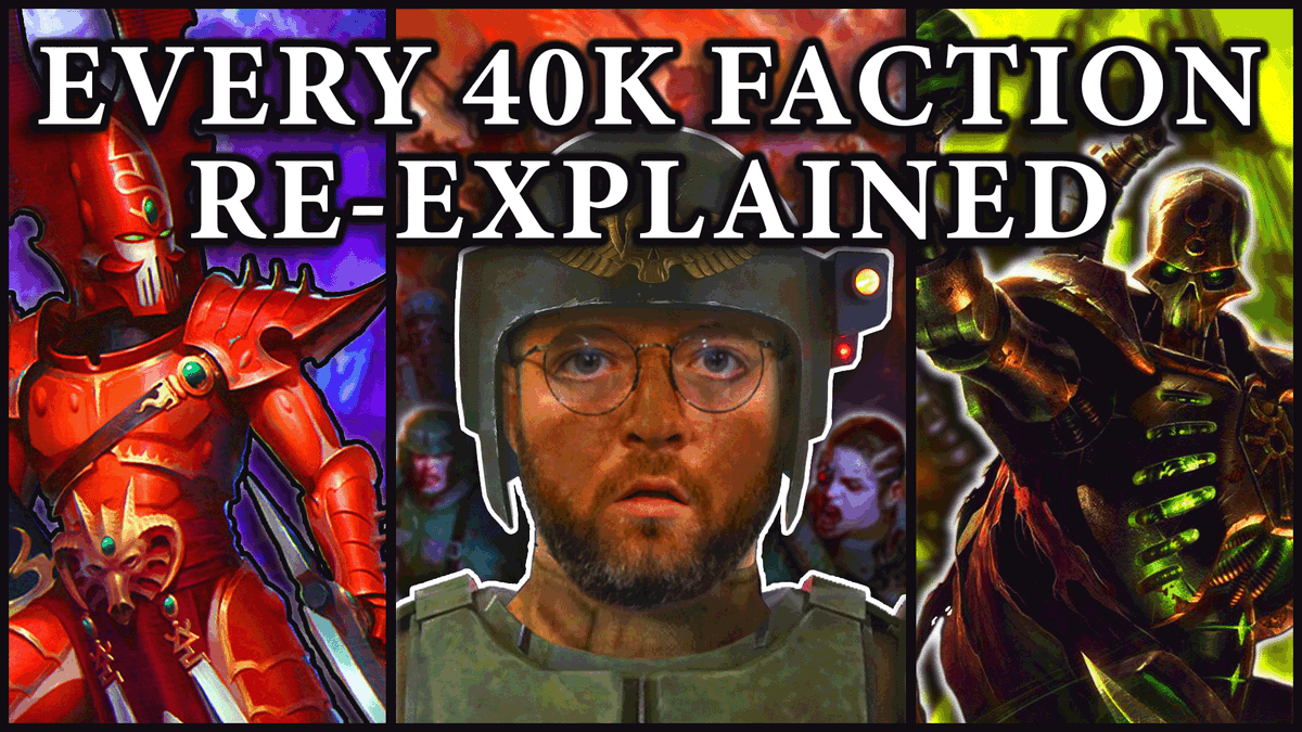 Bricky's tweet photo. 5 Years later, we have a video that is double the length of the first one... and still only part 1!

Packed full with a new lore, new quotes, new format yet the same ol grimdark.

Every Warhammer Faction RE-Explained is out now! Youtube link below ⬇️ https://t.co/TSquOMT6tt