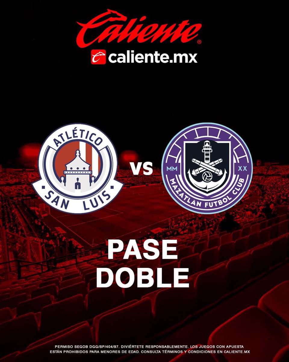 🚨#GIVEAWAY POTOSINO🚨

🔴⚪ ¡TE REGALAMOS BOLETOS PARA EL #ADSL vs #Mazatlán! 🎫 
 
1️⃣ Sigue a <a href="/calientesports/">Caliente Sports</a> y a mí 📲
2️⃣ Dale 🔁 y ❤️
3️⃣ Menciona que jugador anotará en el partido y utiliza el hashtag #MásAcciónMásDiversión 🔥

🎫 ¡Se regalará UN PASE DOBLE!