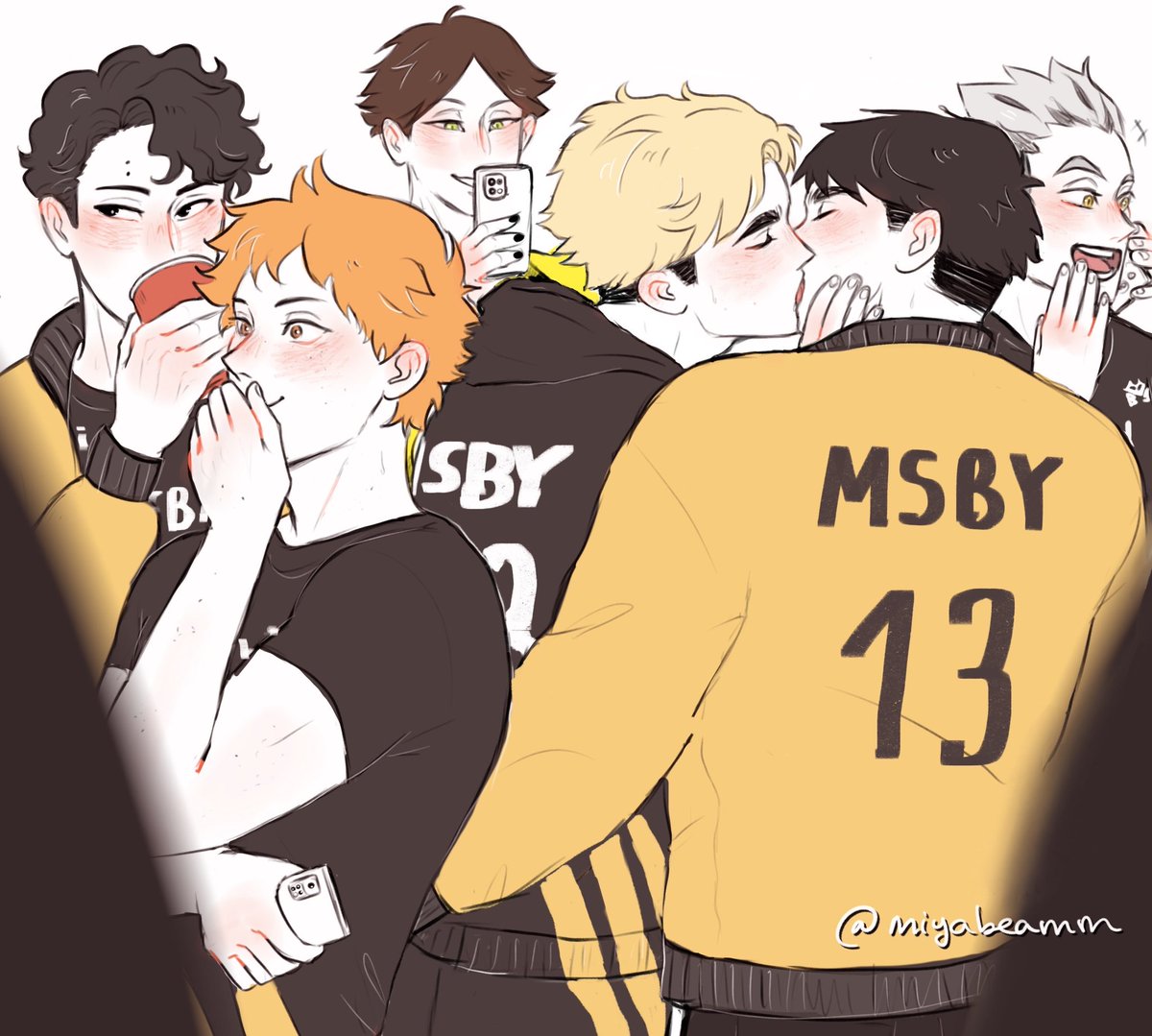 #miyacest They got too excited after a few drinks at the post-game celebration party and couldn't wait ✨
Couldn't decide if I wanted a tongue kiss or not, so you get both 😌