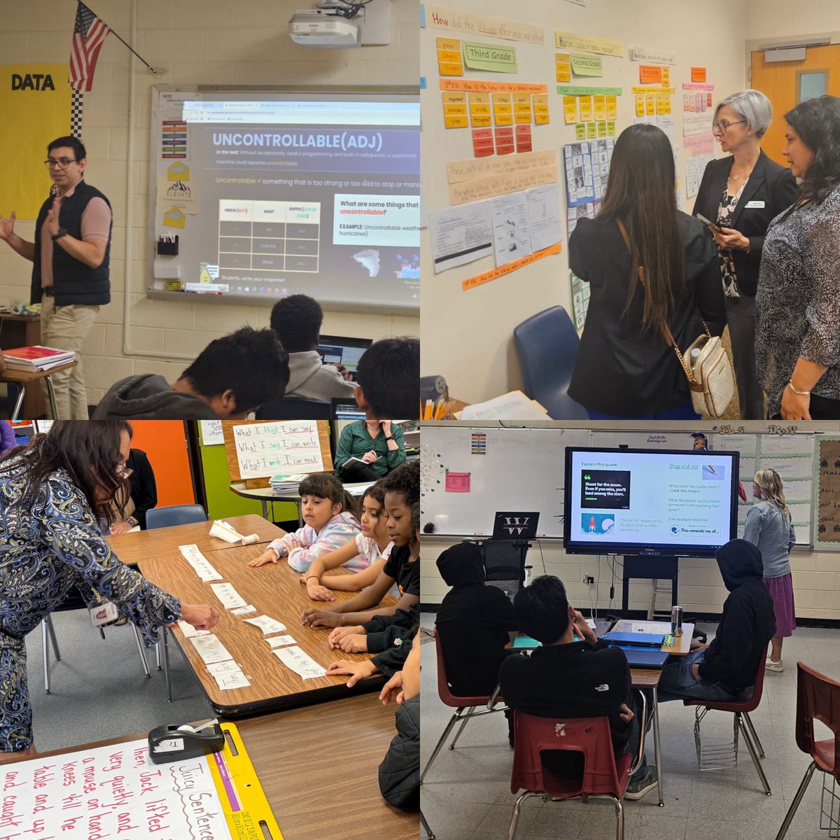 ellgcs's tweet image. Huge thanks to the @TulsaSchools EL team who visited our classrooms.  They experienced the @GreatCitySchls #3Ls framework and engaged with our amazing English Learners students &amp;amp; teachers . We are proud to showcase  all the  learning &amp;amp; growth happening in @GCSchoolsNC