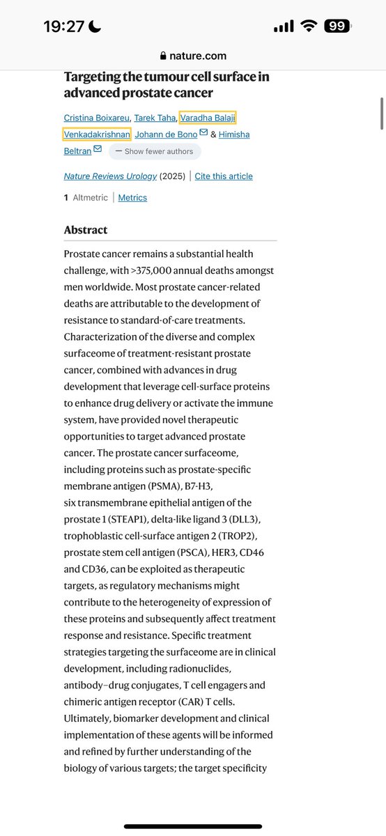Toni Choueiri, MD (@drchoueiri) on Twitter photo Very informative work from our <a href="/DanaFarber_GU/">Dana-Farber Lank Center for Genitourinary Oncology</a> and <a href="/DanaFarber/">Dana-Farber</a> colleague <a href="/mishabeltran/">Misha Beltran</a> and her team + #DeBono’s team on how to target the prostate cancer #surfacome
<a href="/balaji/">Balaji</a> <a href="/NaturePortfolio/">Nature Portfolio</a>
nature.com/articles/s4158… Very informative work from our <a href="/DanaFarber_GU/">Dana-Farber Lank Center for Genitourinary Oncology</a> and <a href="/DanaFarber/">Dana-Farber</a> colleague <a href="/mishabeltran/">Misha Beltran</a> and her team + #DeBono’s team on how to target the prostate cancer #surfacome
<a href="/balaji/">Balaji</a> <a href="/NaturePortfolio/">Nature Portfolio</a>
nature.com/articles/s4158…