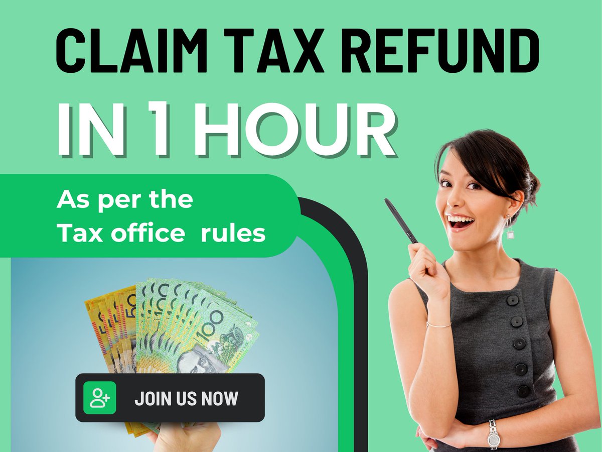 TaxRefundOnSpot's tweet image. CLAIMTAX REFUND IN 1 HOUR AS PER THE TAX OFFICE RULES
#refundin1hour #TaxSeasonTips2025 #TaxStrategy #australia #viralvideo #trendingreels #WealthCreation