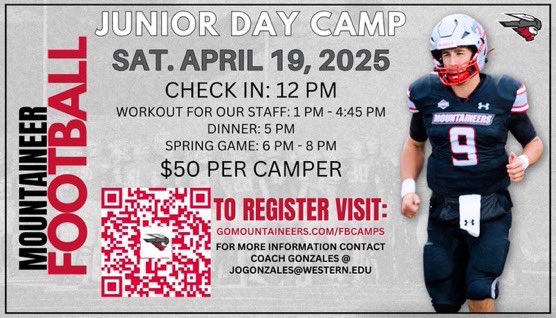 Logan Mael (@loganmael1) on Twitter photo Thanks for the junior day camp invite <a href="/joemclain13/">Coach Joe McLain</a> I’m exited to see what it’s like to be a mountaineer!!#piratepride Thanks for the junior day camp invite <a href="/joemclain13/">Coach Joe McLain</a> I’m exited to see what it’s like to be a mountaineer!!#piratepride
