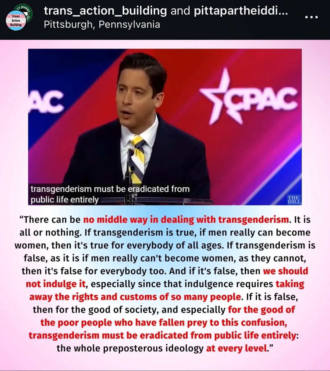 Very kind of the leftists to make a highlight of some of <a href="/michaeljknowles/">Michael Knowles</a> best work ahead of his triumphant return to Pitt!