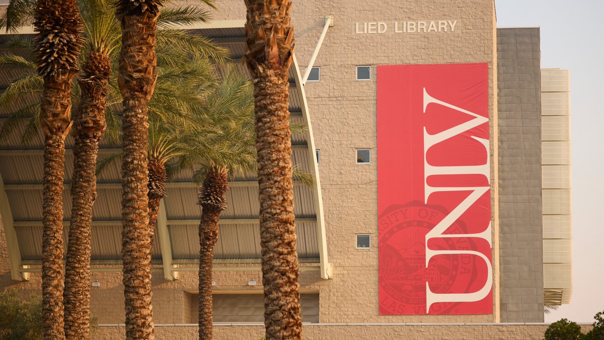 Where knowledge meets the Vegas glow 📚 🌆 

📸 : Lied Library located at UNLV

#UNLVBound #RebelsMakeItHappen #UNLV
