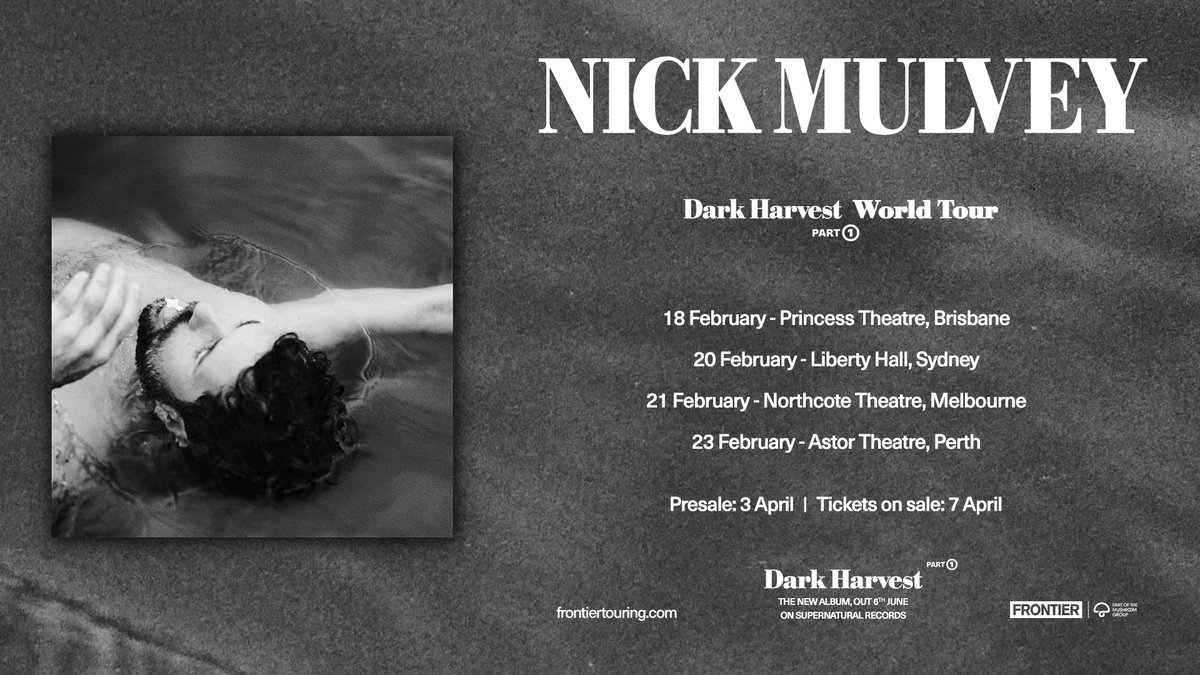 Frontier Touring (@frontiertouring) on Twitter photo PRESALE ON TODAY 🎸 The Frontier Member presale for <a href="/nickmulveymusic/">Nick Mulvey</a> is running from 11am local time for 24 hours!
🎫 frontiertouring.com/nickmulvey
Sign up for early ticket access → frontiertouring.com/signup PRESALE ON TODAY 🎸 The Frontier Member presale for <a href="/nickmulveymusic/">Nick Mulvey</a> is running from 11am local time for 24 hours!
🎫 frontiertouring.com/nickmulvey
Sign up for early ticket access → frontiertouring.com/signup