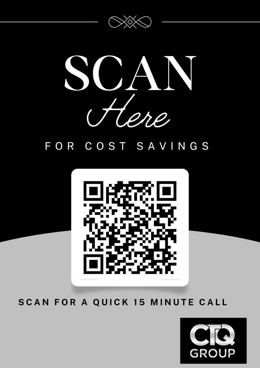 CTQGroup's tweet image. Scan the QR Code to schedule a Quick 15 minute Call with us!  Let’s get you saving $$$

#WomeninBusiness #BusinessCoach #Quality #Management #Productivity