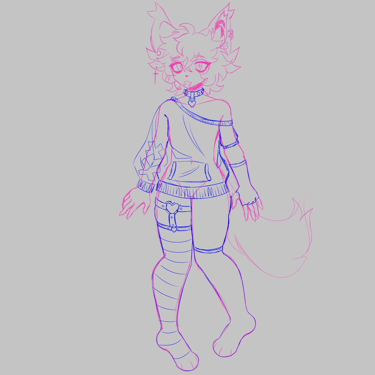 &gt;.&lt;
~
#WIP #wipart #furryartwork #furry
