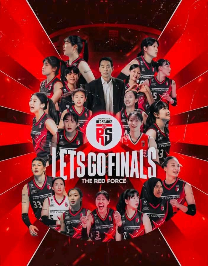 yayakray's tweet photo. Red Sparks last power is seen tomorrow friday. will they rise and win to face pink spiders? Megatron aka Megawati still has power. don't give up guys.
#redsparks #megawatihangestri #megatron #Volleyball #VLeague #final #kovo https://t.co/BPfe092xWe