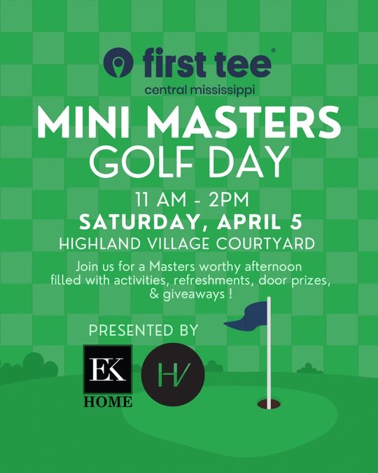 Come have a fun and shop Highland Village Merchants. In store prizes, door prizes, golf activities, First Tee Raffle for a Hole in One prize valued at almost $1000’with gifts from merchants and more!! 20% of sales from EK Home donated ⁦<a href="/FirstTeeMS/">FirstTeeCentralMS</a>⁩  #shop #fun #golf