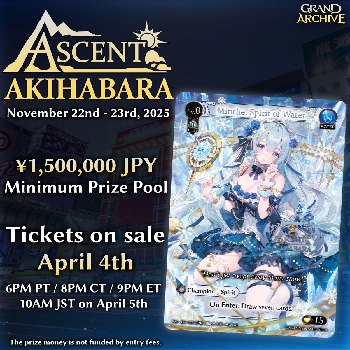 We are headed to Japan in November for our final premier event of